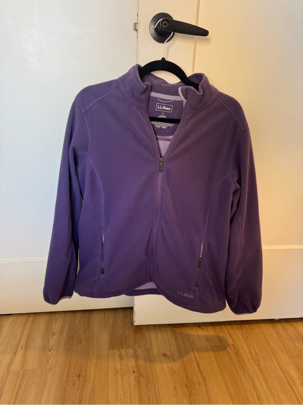 L.L. Bean Women’s Purple Full-Zip Teddy Fleece Jacket